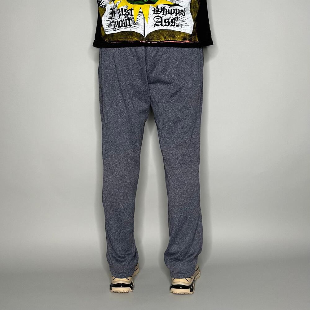 Vintage Y2K Adidas Sweatpants Mens L Baggy Wide Heather Blue Cotton Embroidered - Picture 3 of 4